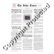 SCB The Indie Times (insert for Cookie Crumbs EP)