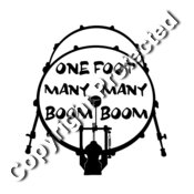 One Foot Many Many Boom Boom (black)