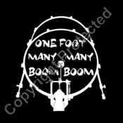 One Foot Many Many Boom Boom (white)