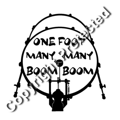 One Foot Many Many Boom Boom (black)