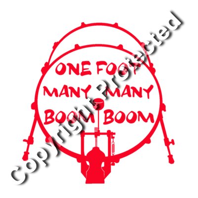 One Foot Many Many Boom Boom (red)