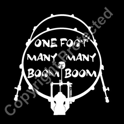 One Foot Many Many Boom Boom (white)