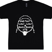 One Foot Many Many Boom Boom (white) - RTP Shirt - Regular Production (Best Print Quality)